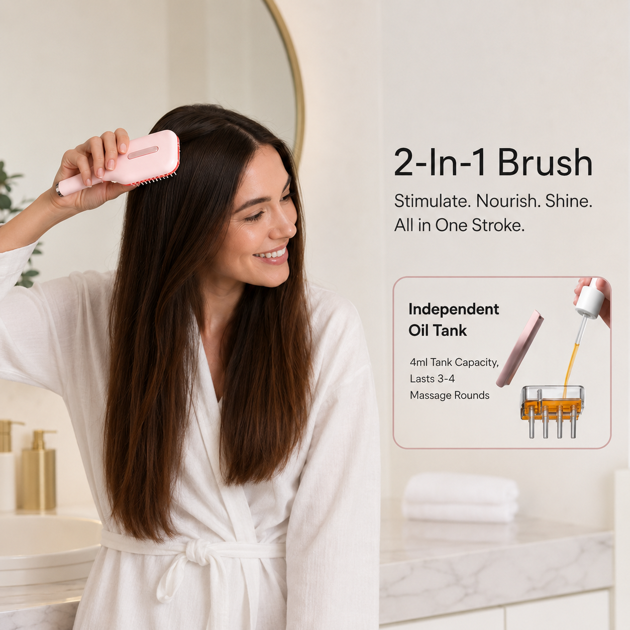 GlowScalp™ Red Light Hair Oil Massage Brush