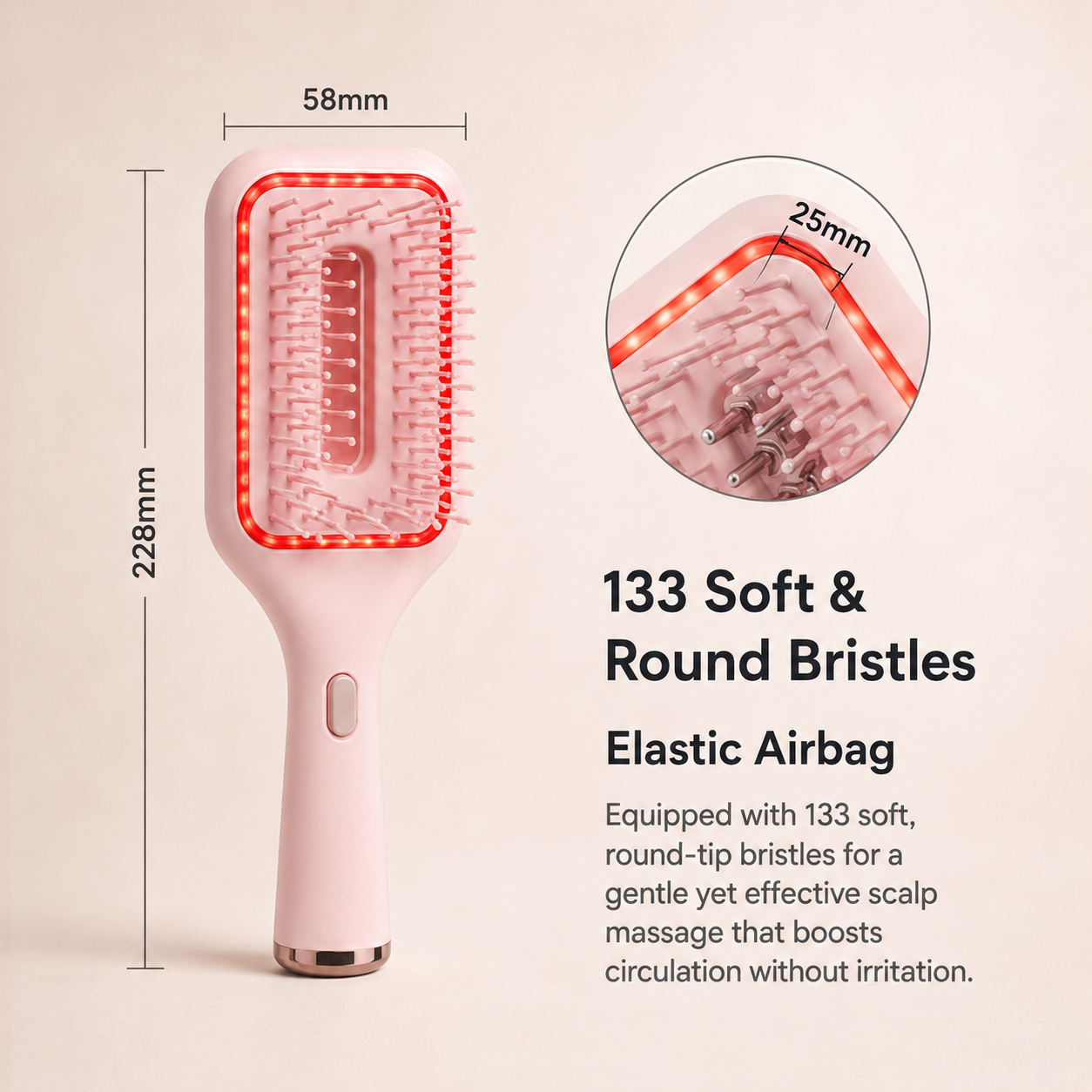 GlowScalp™ Red Light Hair Oil Massage Brush