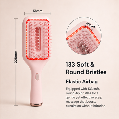 GlowScalp™ Red Light Hair Oil Massage Brush